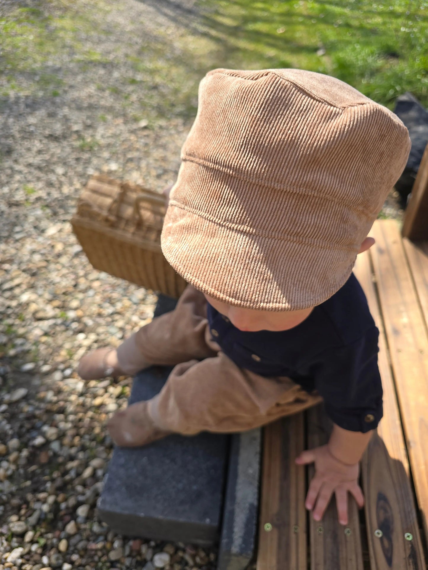 Sommermütze aus Cord für Kinder