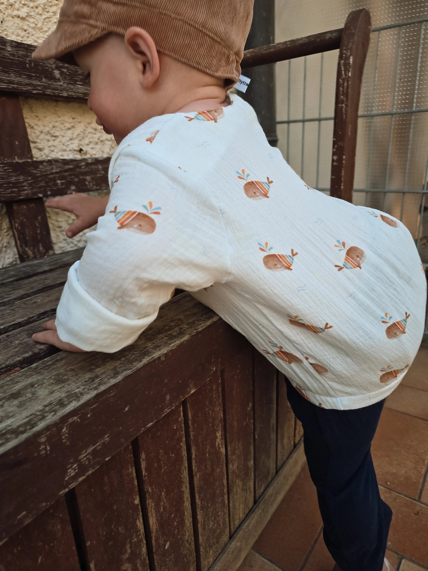 Weiche Musselin Hose mit langen Beinen für Babys und Kinder.