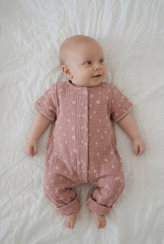 Grenouillère bébé | Mousseline | Taille 0-24 mois