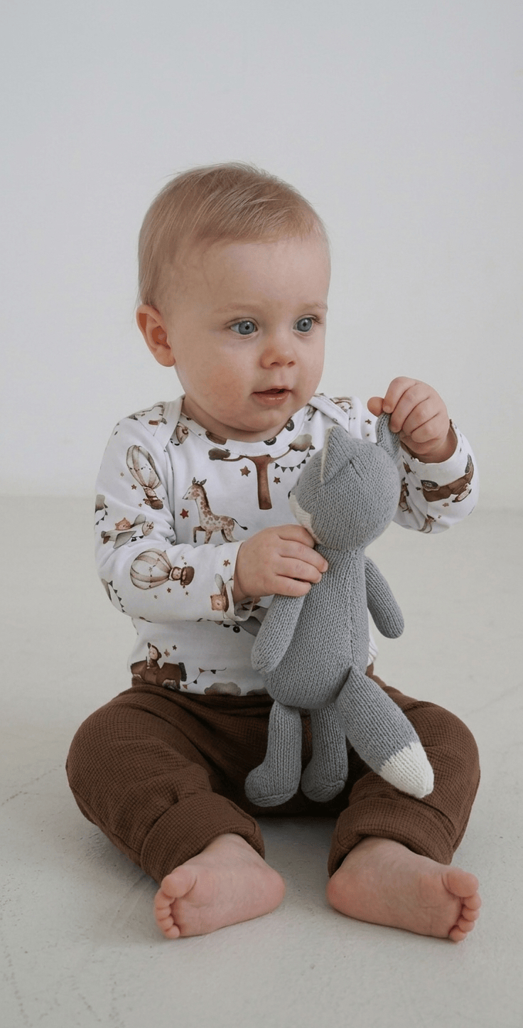 Handgemachtes Set aus Latzhose und Shirt, individuell personalisierbar. Ideal als erstes Outfit zum Geburtstag. Angefertigt in Deutschland