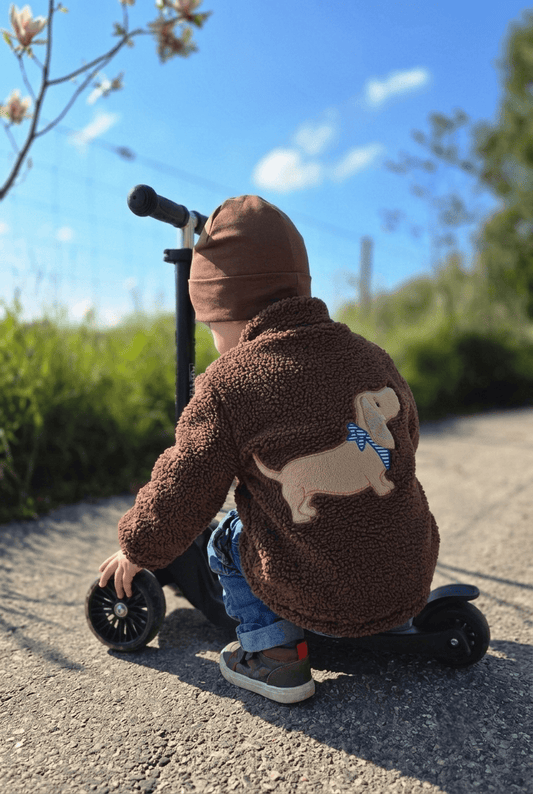 Übergangsjacke Kinder Teddy mit Applikation | Gr. 56-140