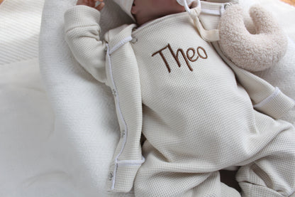 Individuell bestickbares Baby-Set| Waffelstrick Myawi-Kids