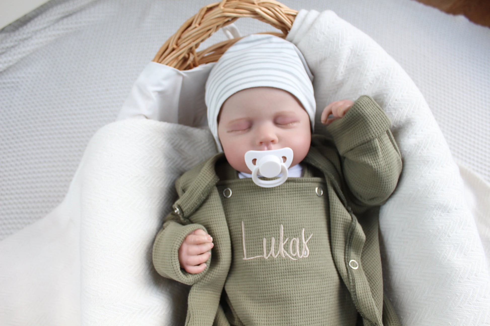 Individuell bestickbares Baby-Set| Waffelstrick Myawi-Kids