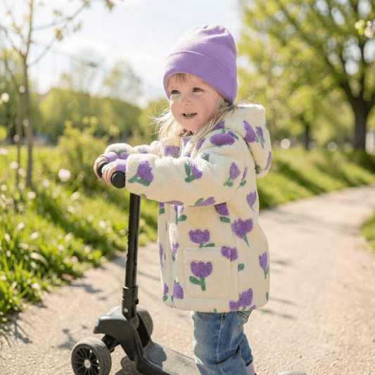 Kinder Jacke mit Armbündchen | Teddy | Gr. 92-122