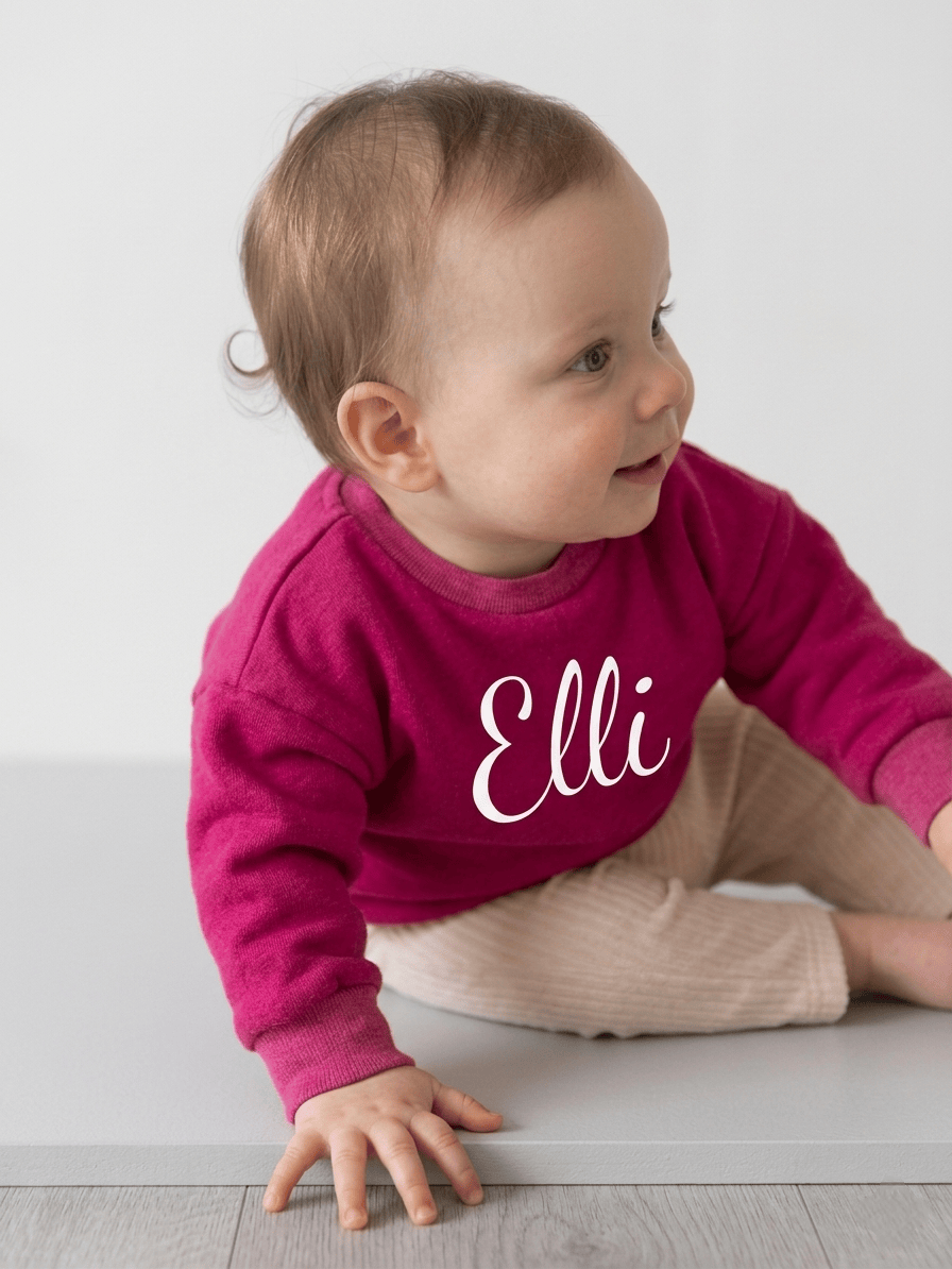 Mädchen Pullover mit Namen Geschenk – handgemacht aus Bayern · Talu Kids
