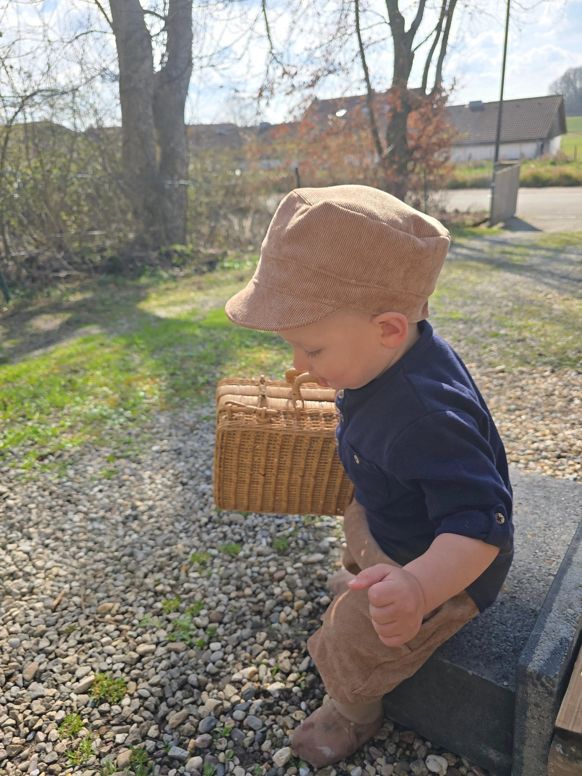 Sommermütze aus Cord für Kinder