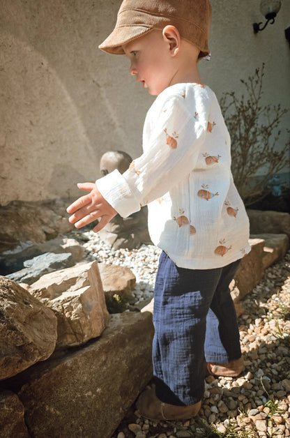 Weiche Musselin Hose mit langen Beinen für Babys und Kinder. 