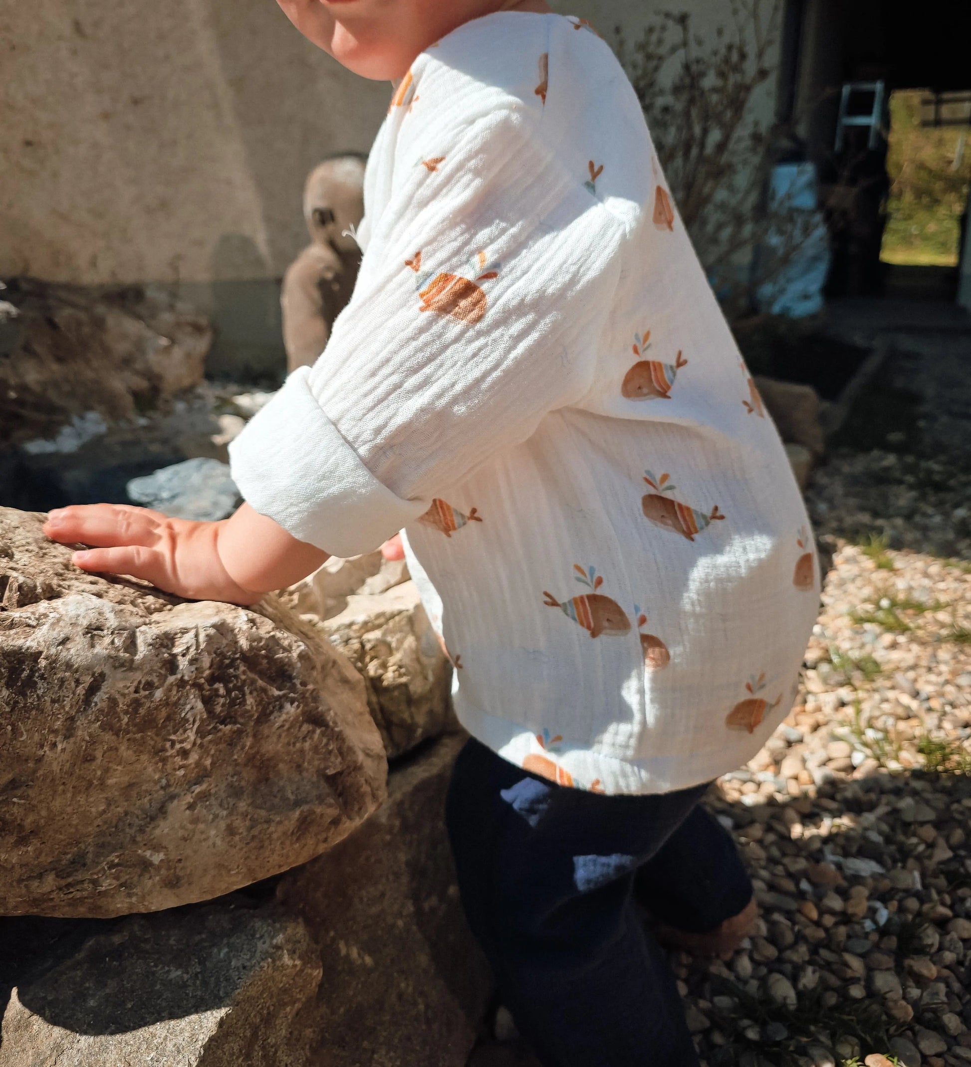 Weiche Musselin Hose mit langen Beinen für Babys und Kinder. 