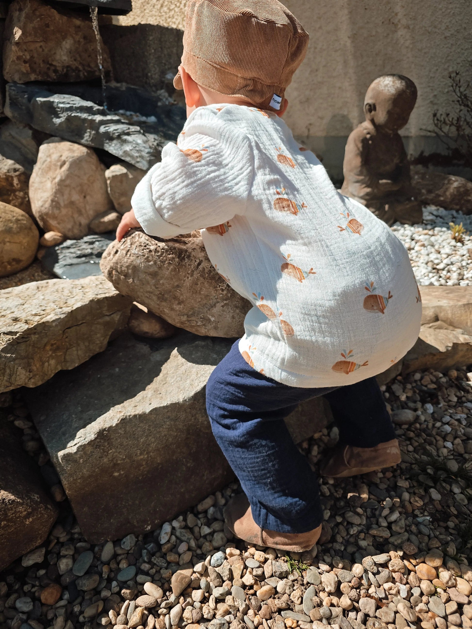 Weiche Musselin Hose mit langen Beinen für Babys und Kinder. 