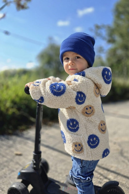 Kinder Jacke mit Armbündchen | Teddy | Gr. 92-122