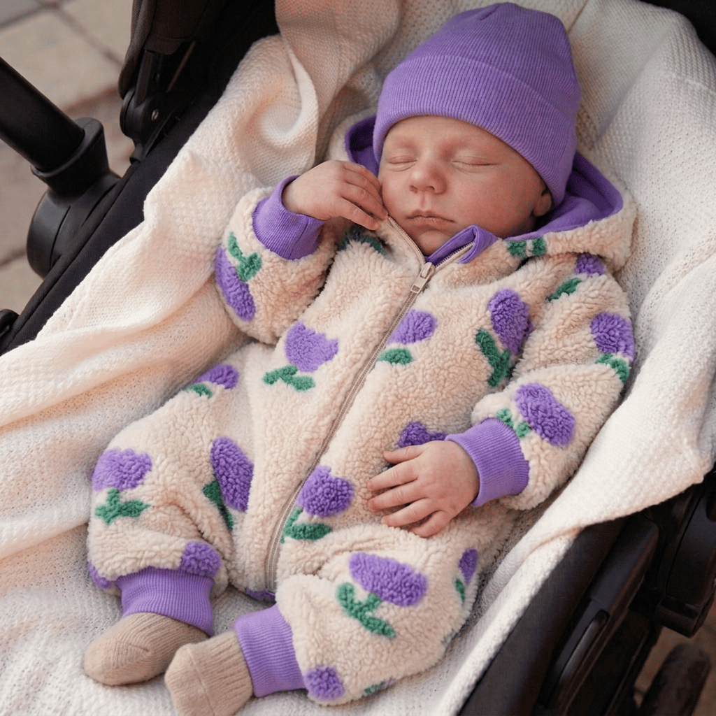 Fleece Overall Baby | Teddystoff Tulpen | Gr. 50-104