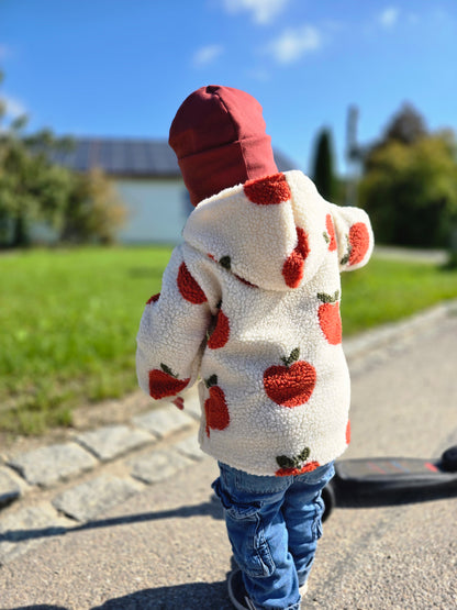 Teddy Jacke für Kinder und Babys. Die Jacke ist in 8 verschiedenen Farben und Motiven erhätlich.