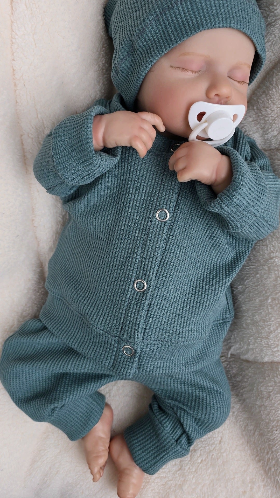 baby set 3 teilig aus waffelstrick 