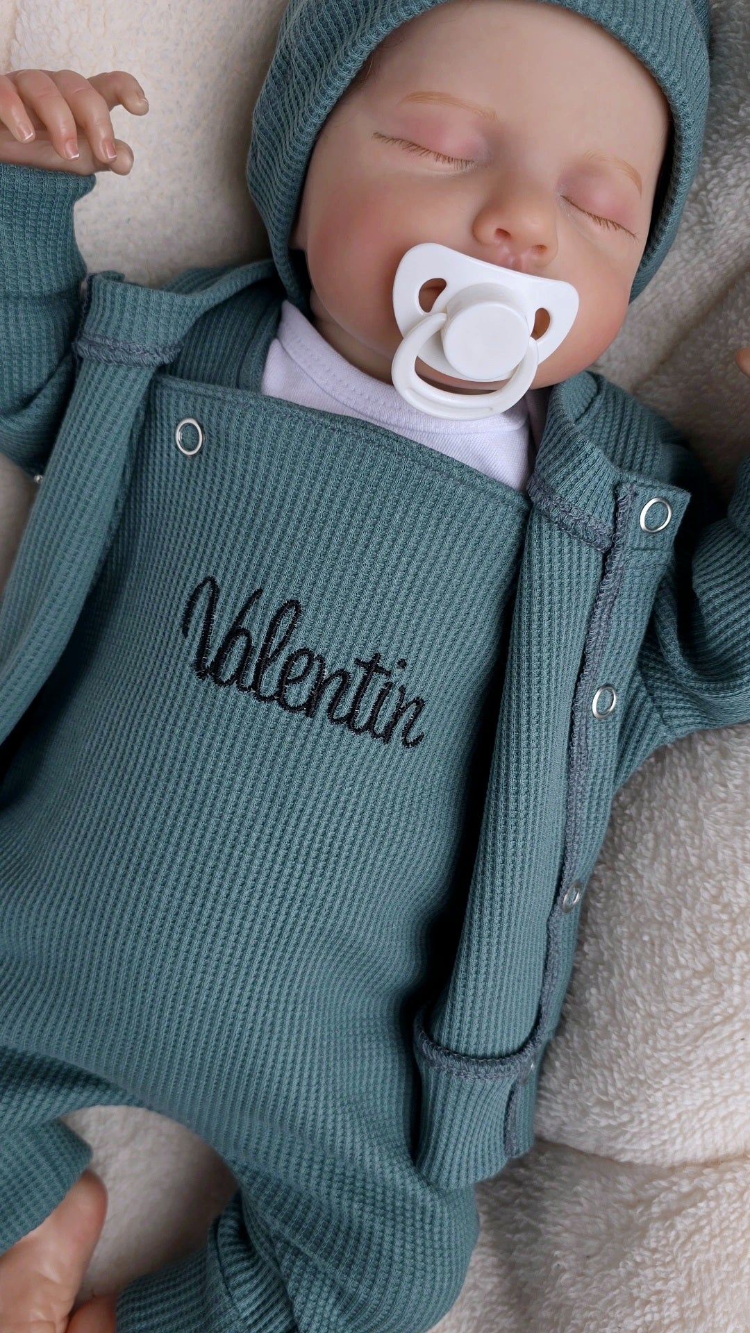 Babyset Waffeljersey in 3-teiligem Look – Größen 44 bis 110