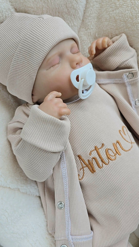 individuell bestickbares Baby-Set | Ripp-Jersey - Myawi-Kids