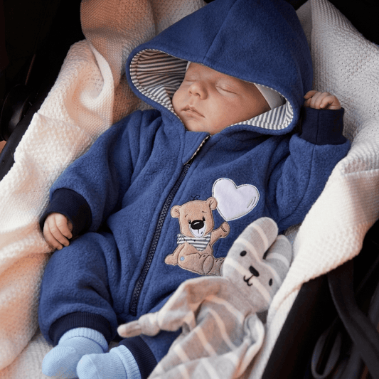 Fleece Baby Romper with Appliqué | Sizes 56-104