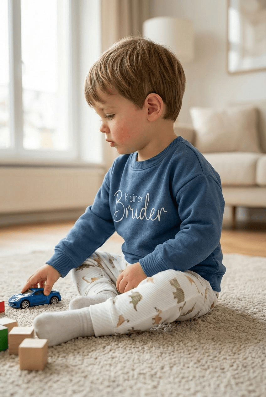 Geschwister Pullover Kinder mit Namen – handgemacht aus Bayern Gr. 92-146 · Talu Kids