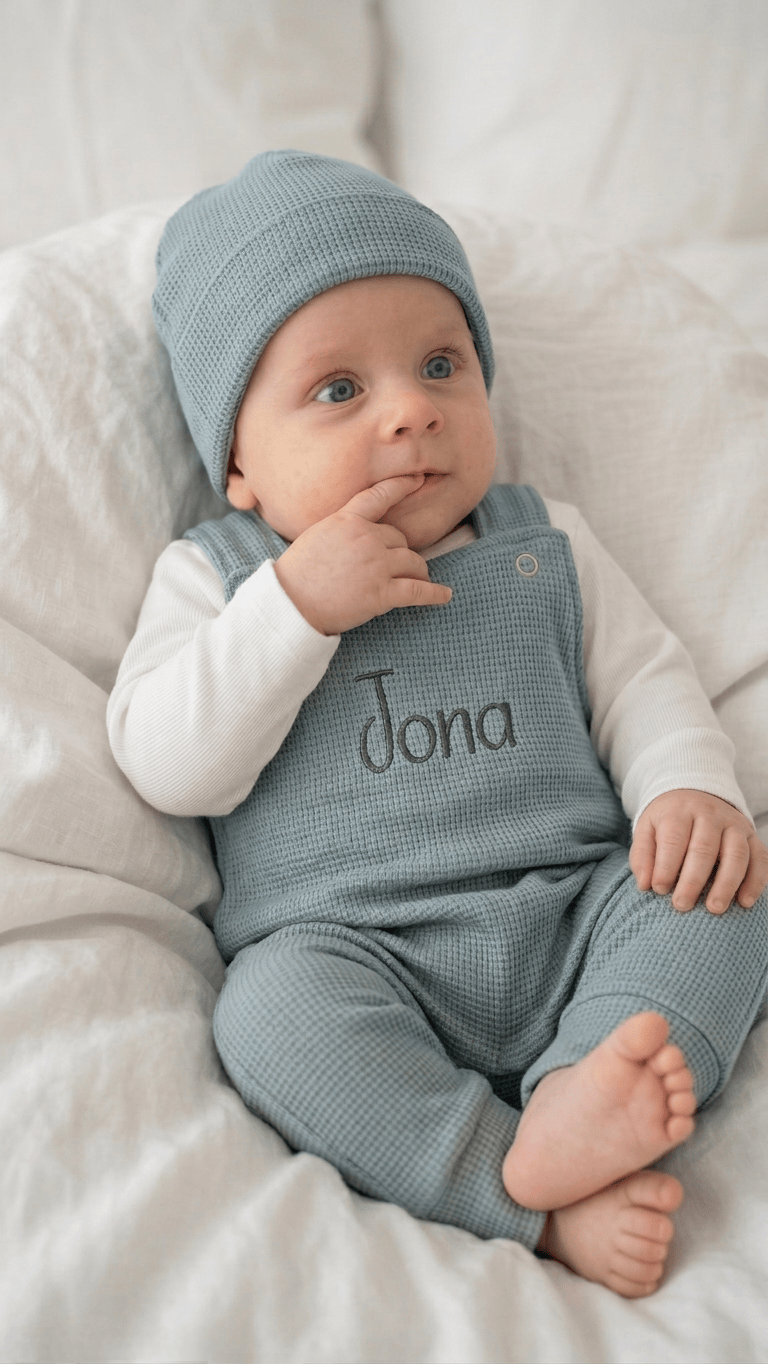 handgemachte Latzhose für Babys und Kleinkinder, individuell personalisierbar. Handgemacht in Deutschland, die perfekte Geschenkidee zur Geburt oder Geburtstag!