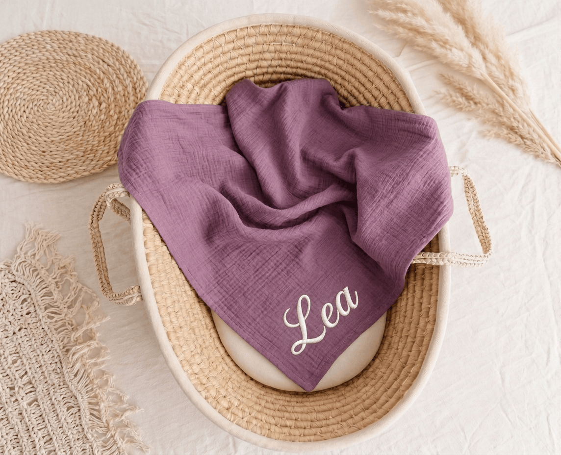 Musselin Decke für Babys | personalisierbar