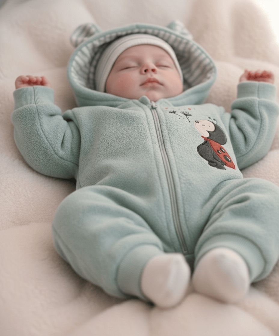 Baby Fleece Overall mit Applikation  | Fleece | Gr. 56-104 handgemacht in Deutschland