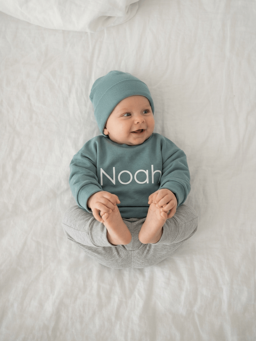 Baby Pullover personalisiert Sweat – Kindermode handgemacht Bayern · Talu Kids