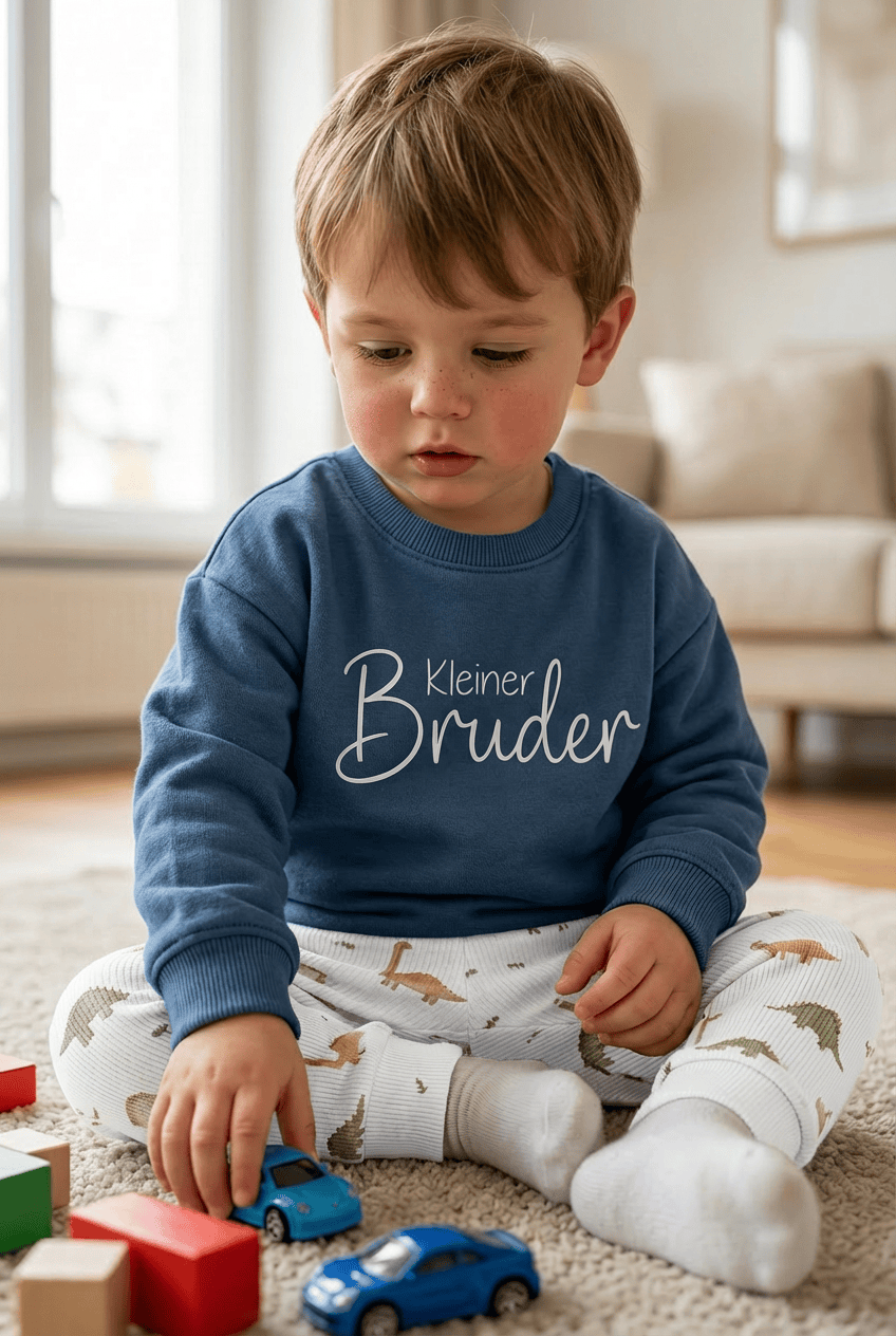 Kinder Geschwisterpullover personalisiert Sweat – Partnerlook handgemacht Bayern · Talu Kids