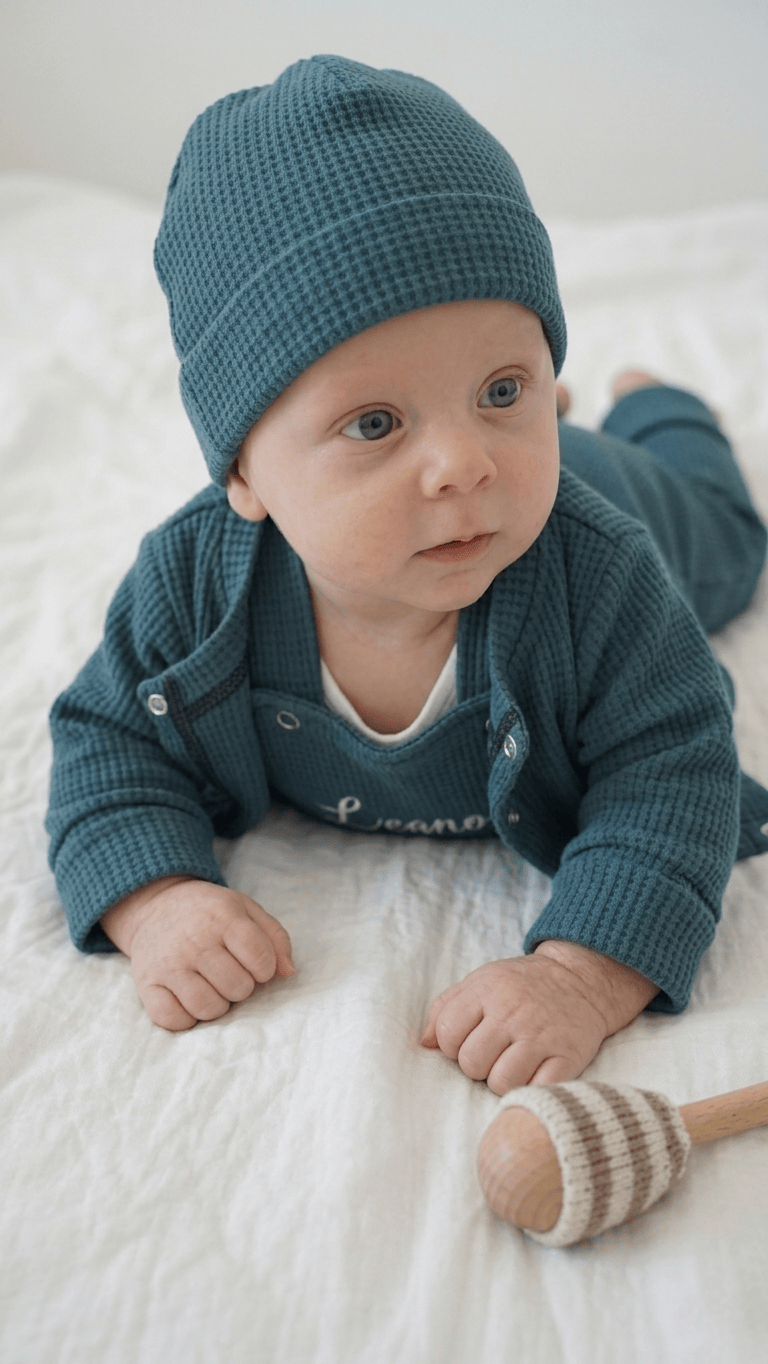 Personalisiertes Baby Geschenkset Petrol – Babygeschenk zur Geburt handgemacht · Talu Kids