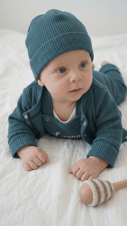 Personalisiertes Baby Geschenkset Petrol – Babygeschenk zur Geburt handgemacht · Talu Kids
