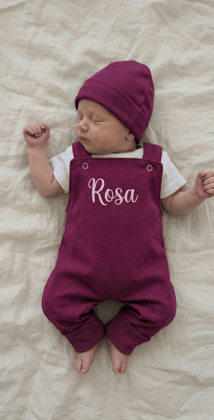 Baby Geschenkset zur Geburt personalisiert Ripp-Jersey – handgemacht Bayern · Talu Kids
