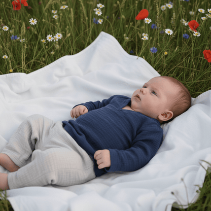 Musselin Baby Hemd handgemacht – leicht atmungsaktiv aus Bayern · Talu Kids