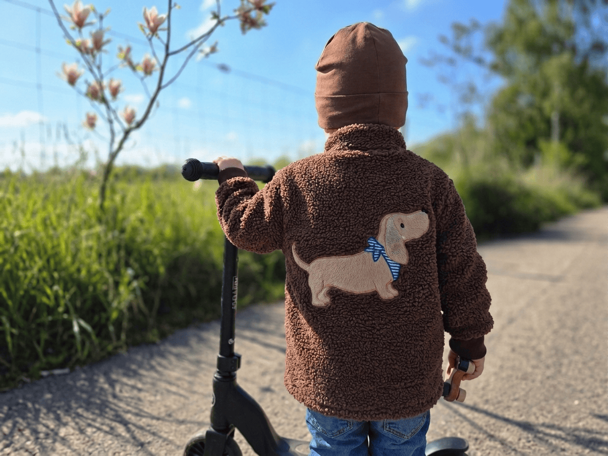 Übergangsjacke Kinder Teddy mit Applikation | Gr. 56-140