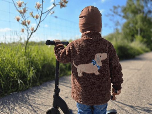 Übergangsjacke Kinder Teddy mit Applikation | Gr. 56-140
