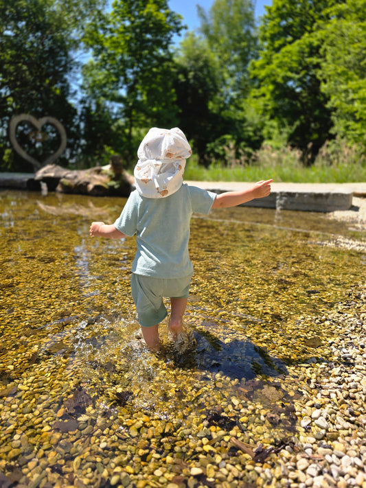 Chapeau de soleil pour bébés et enfants | Mousseline | Taille 35cm-57cm