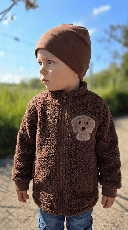 Übergangsjacke Kinder Teddy mit Applikation | Gr. 56-140