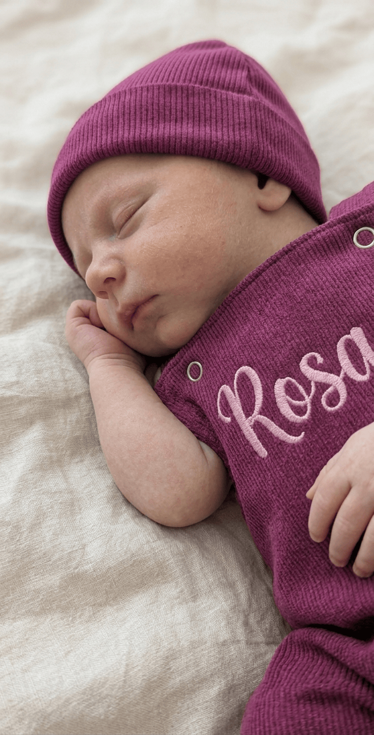 Babygeschenk personalisiert 2-teilig Ripp-Jersey – handgemacht aus Bayern · Talu Kids