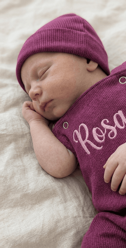Babygeschenk personalisiert 2-teilig Ripp-Jersey – handgemacht aus Bayern · Talu Kids