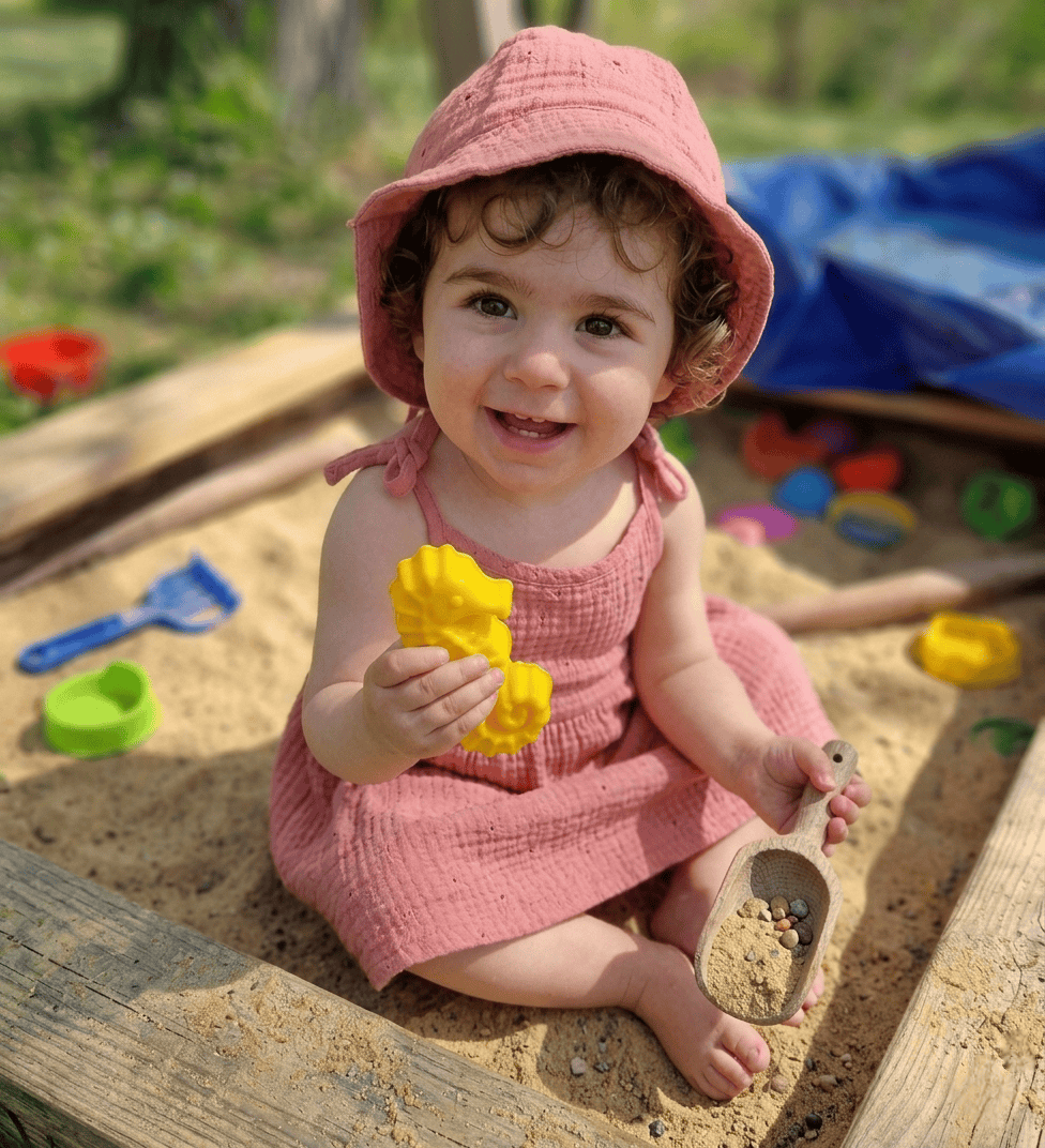 Sommerkleid Mädchen Musselin Altrose handgemacht – leichtes Kleid Bayern · Talu Kids
