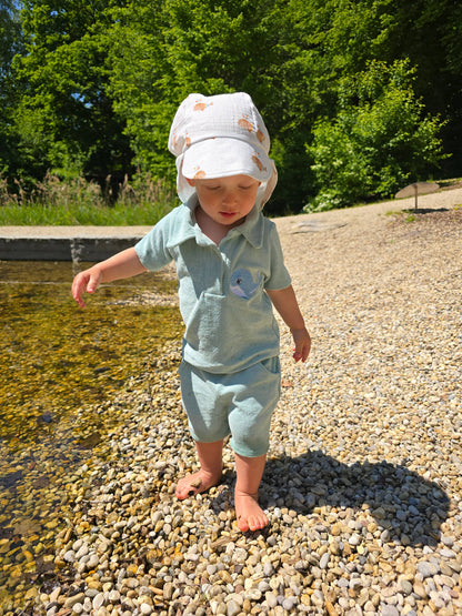 Chapeau de soleil pour bébés et enfants | Mousseline | Taille 35cm-57cm