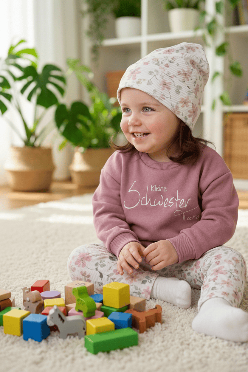 Kinder Mädchen Set personalisierbar 3-teilig – handgemacht aus Bayern Gr. 92-146 · Talu Kids