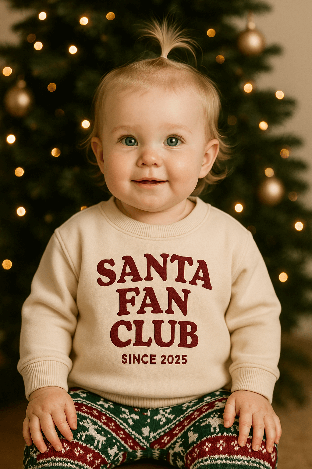 Handgemachter Weihnachtspullover mit Puff-Flexfolie. Erhältlich in verschiedenen Farben