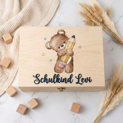 Verpackung für Geschenk zur Einschulung, individuell personalisierbar