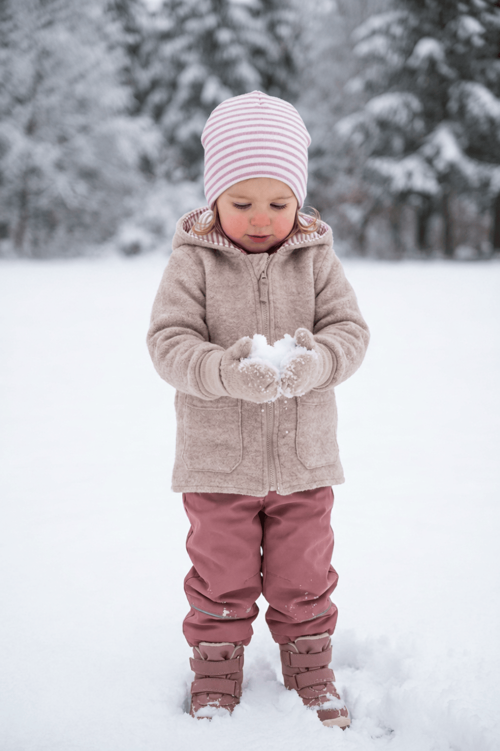 Veste bébé et enfant | Laine bouillie | avec poches plaquées et application | Tailles 56-146
