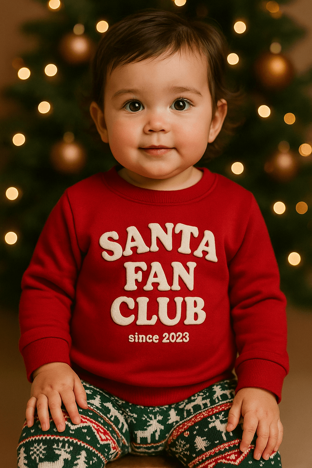 Handgemachter Weihnachtspullover mit Puff-Flexfolie. Erhältlich in verschiedenen Farben