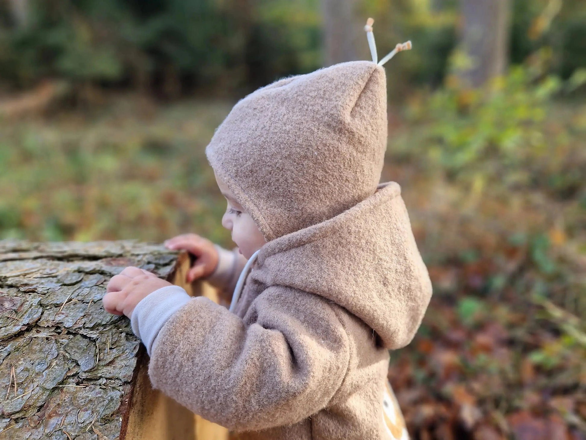 Handgemachter Kinder Walkschal aus Wollwalk, warmer Winterschal aus Naturmaterial, nachhaltige Kindermode aus Bayern, Gr. 0-12 Jahre.
