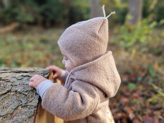 Handgemachter Kinder Walkschal aus Wollwalk, warmer Winterschal aus Naturmaterial, nachhaltige Kindermode aus Bayern, Gr. 0-12 Jahre.